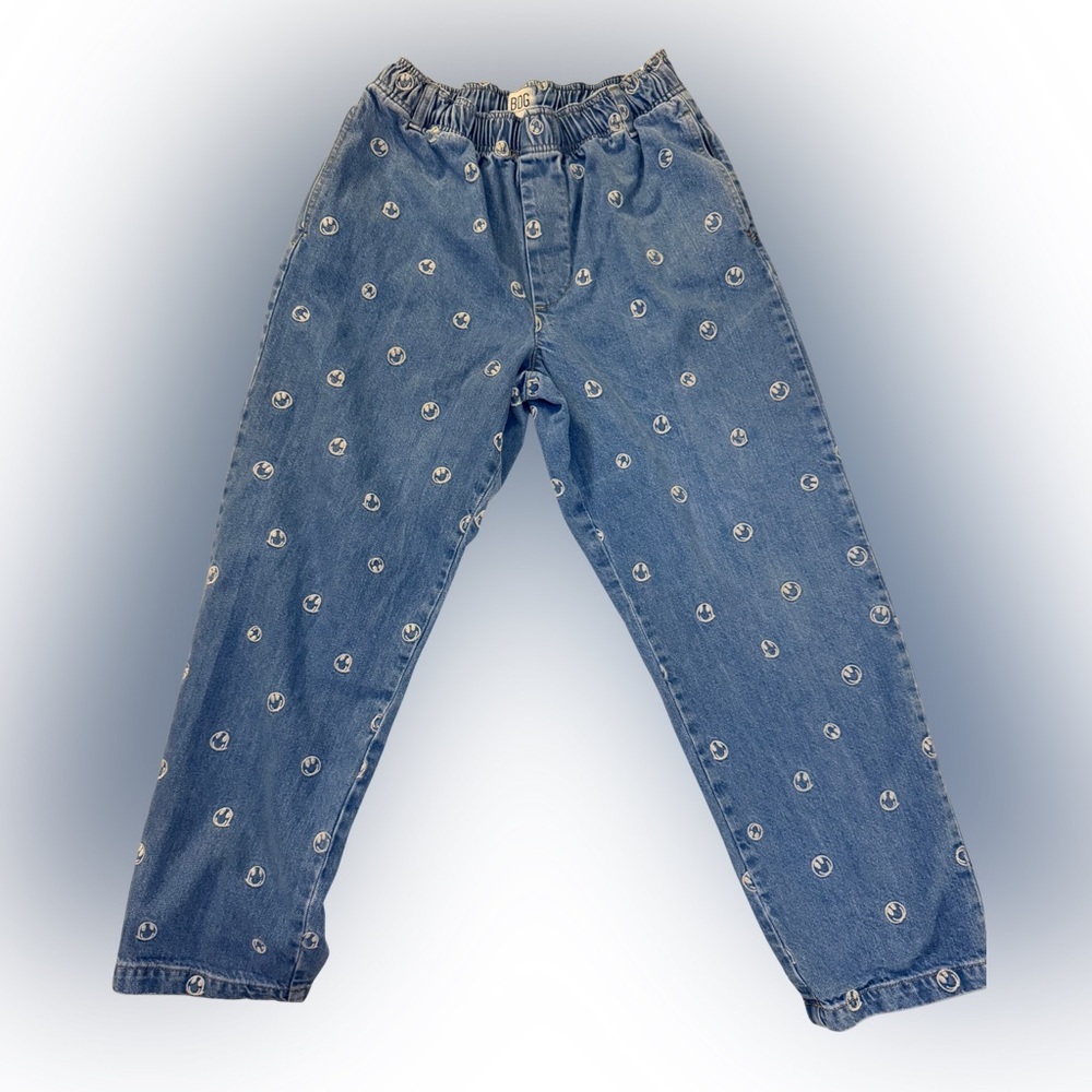 BDG Light Blue Denim with Smileys